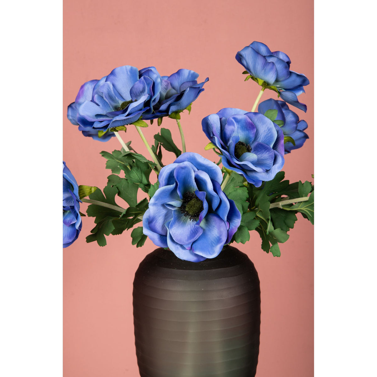 Gartenblume – Blauer Anemonenzweig aus Stoff und Kunststoff | PTMD
