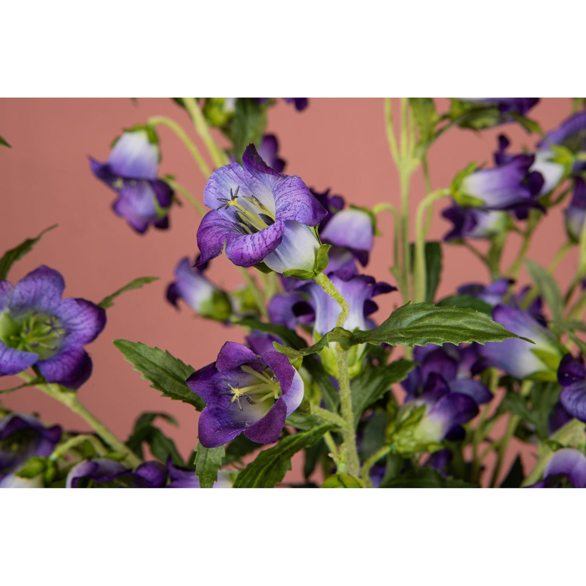 Garden Flower – Purple Bellflower Spray, Fabric, Plastic, Handmade | PTMD