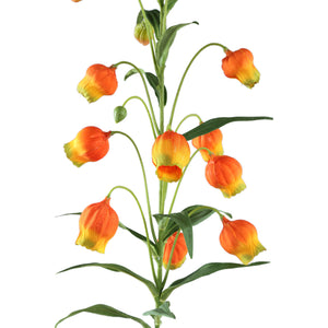 Lilienblume – Orange Lantern Blossom Branch made of Fabric and Plastic | PTMD