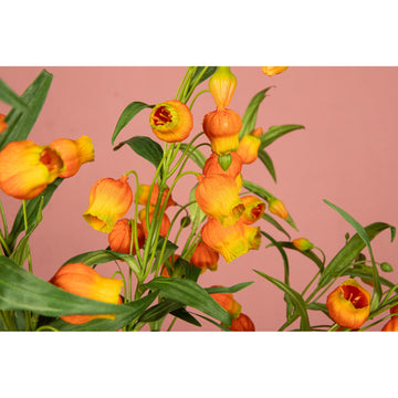 Lilienblume – Oranger Lampionblütenzweig aus Stoff und Kunststoff | PTMD