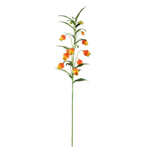 Lilienblume – Orange Lantern Blossom Branch made of Fabric and Plastic | PTMD