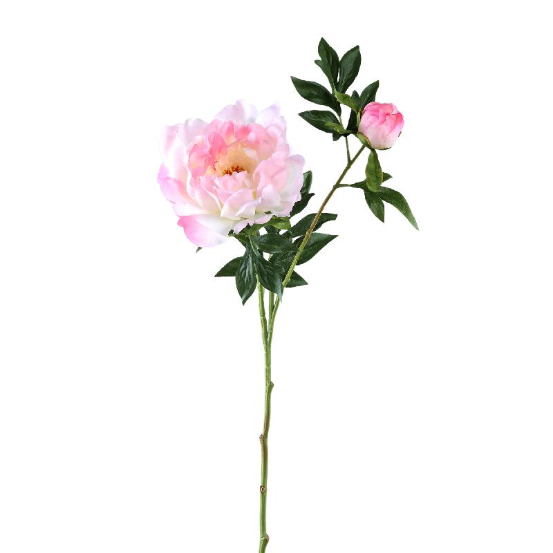 Pfingstrosenblume – Rosa Pfingstrosenzweig mit Knospe aus Stoff und Kunststoff | PTMD
