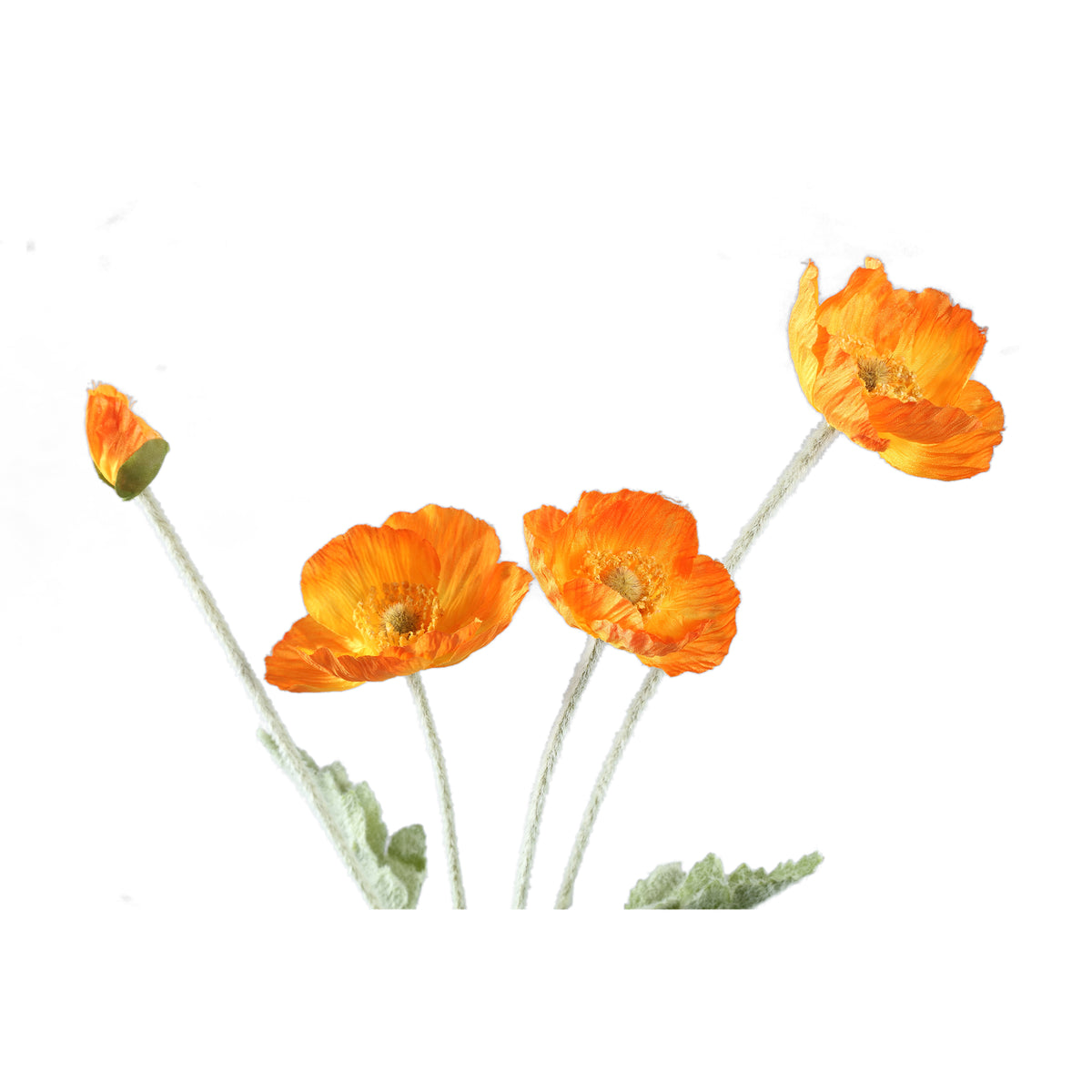 Mohnblume – Oranger Mohnzweig aus Stoff und Polyester | PTMD