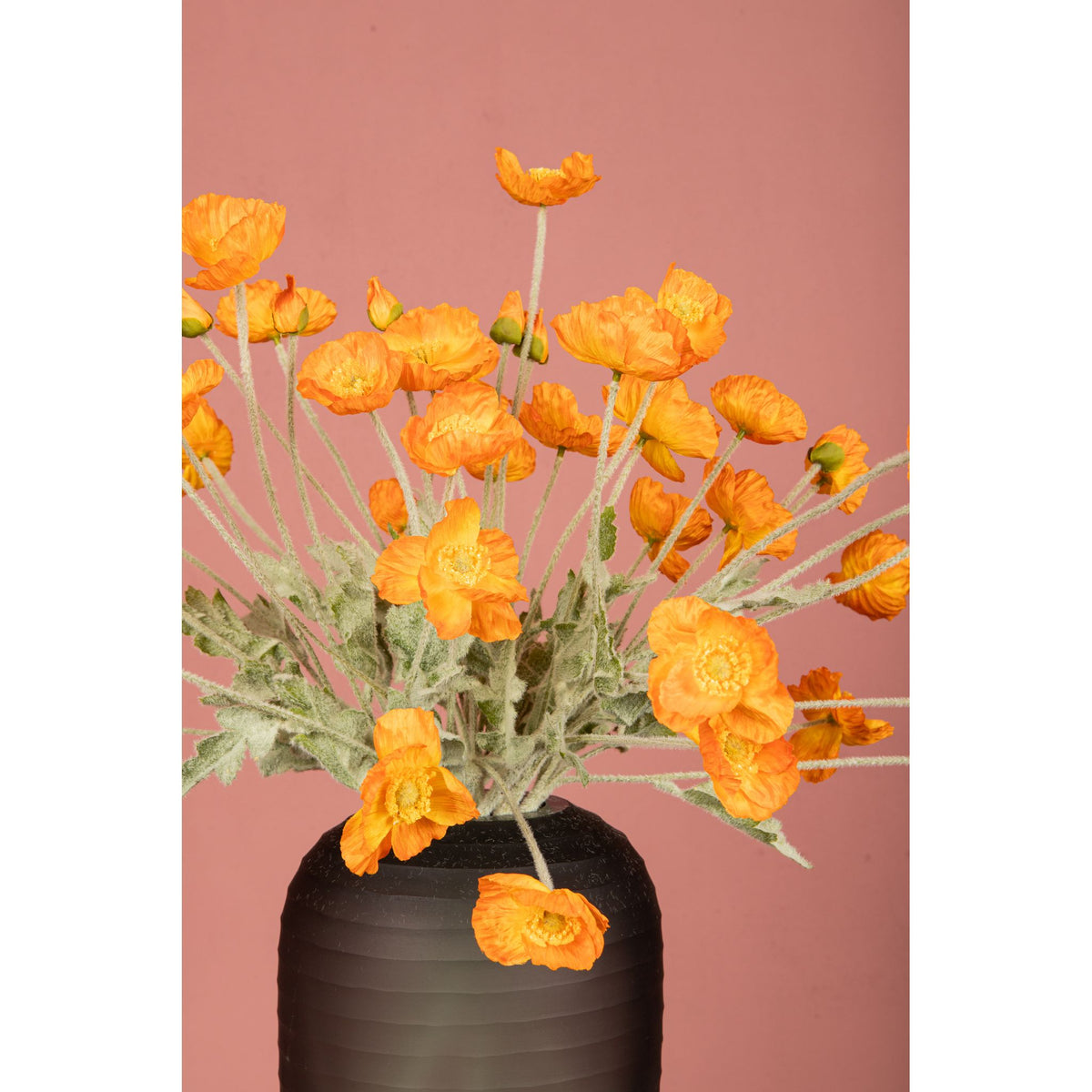 Mohnblume – Oranger Mohnzweig aus Stoff und Polyester | PTMD