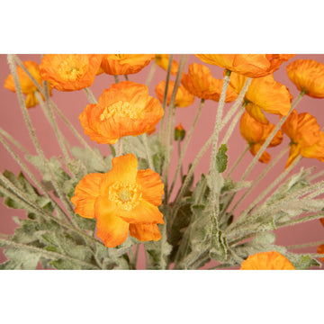 Mohnblume – Oranger Mohnzweig aus Stoff und Polyester | PTMD