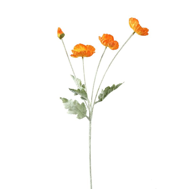 Mohnblume – Oranger Mohnzweig aus Stoff und Polyester | PTMD