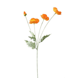 Mohnblume – Oranger Mohnzweig aus Stoff und Polyester | PTMD