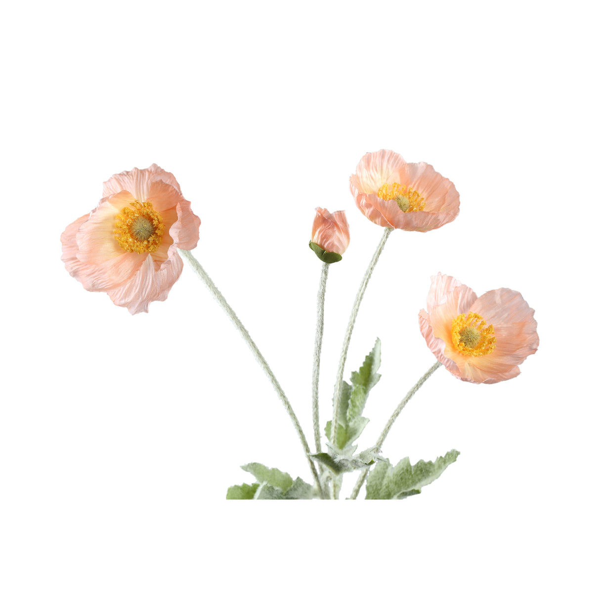 Mohnblume – Rosafarbener Mohnzweig aus Stoff und Polyester | PTMD