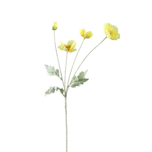 Mohnblume – Gelber Mohnzweig aus Stoff und Kunststoff | PTMD
