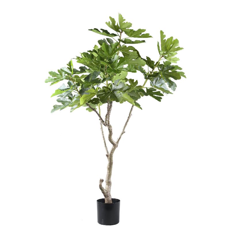 Tree green with fig tree, in a pot and made of plastic, L | PTMD