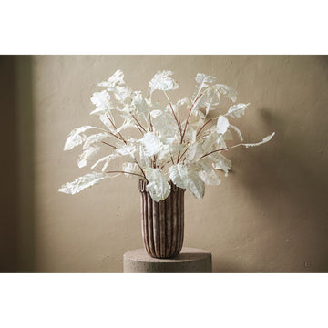 Kunstpflanze - Creme Chrysanthemenblätter Spray, Schaumstoff, Kunststoff | PTMD
