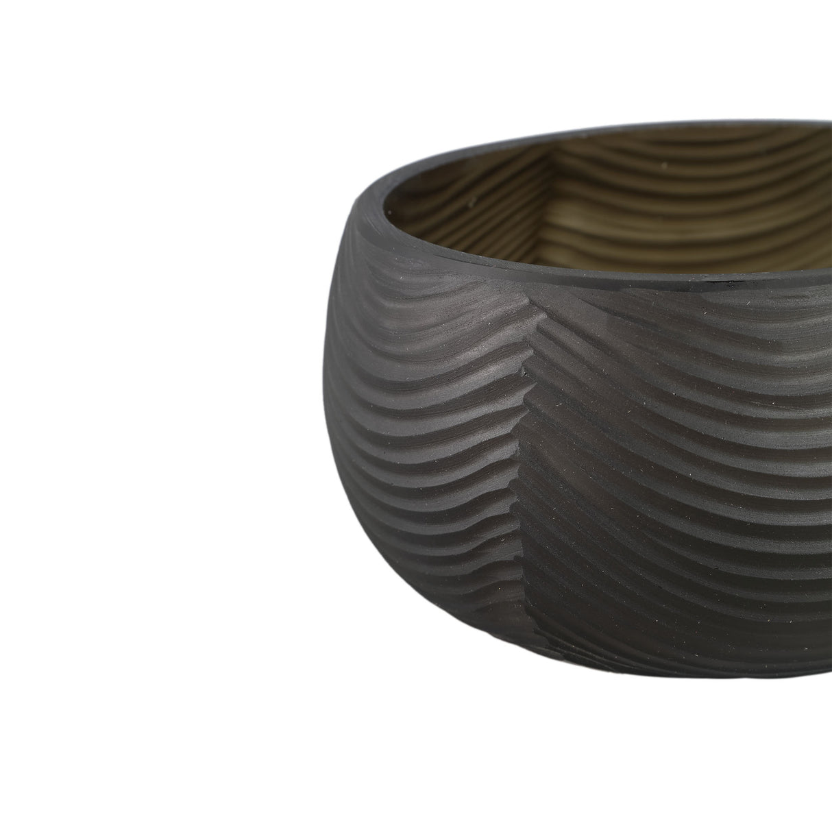 Bowl – Glass Material, Round Shape, Brown Colour – Elichi | PTMD