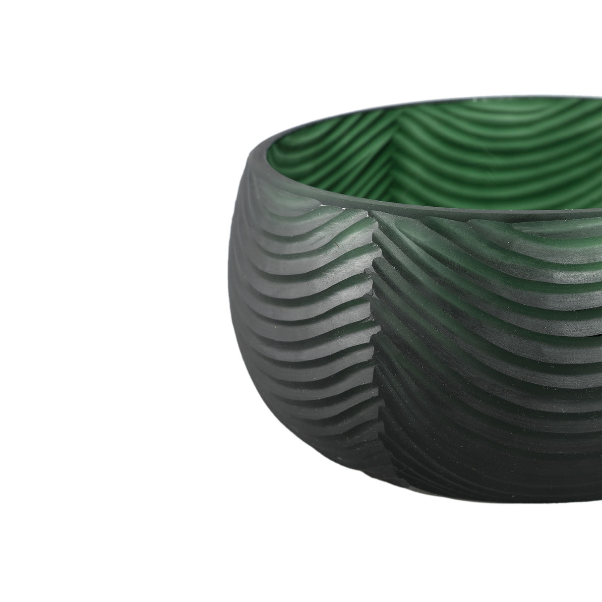 Schale – Runde Form, Glas Material, Grün – Elichi | PTMD