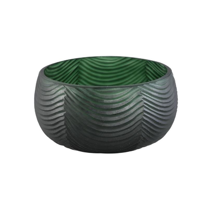 Schale – Runde Form, Glas Material, Grün – Elichi | PTMD