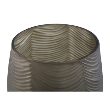 Vase – Bombierte Form, Glas Material, Braun – Elichi | PTMD