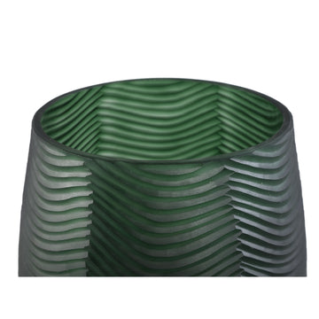 Vase – Bombierte Form, Glas Material, Grün – Elichi | PTMD