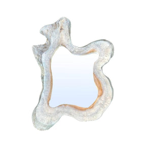 Spiegel – Organisches Design, Unregelmäßige Form, Teakholz Material, Natur – Hyro | PTMD