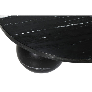 Couchtisch – Marmor, rund, schwarz, 3-Kugel-Basis, skulpturales Design – Diro | PTMD