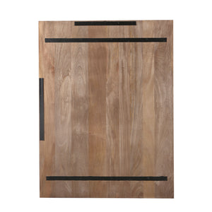 Mango Wood Wall Panel, Rectangular Design, Handmade, Natural Finish, L – Mattin | PTMD