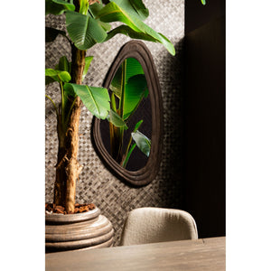 Spiegel – Organisches Design, Dreieckige Form, Mangoholz Material, Braun – Santin | PTMD
