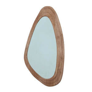 Spiegel – Organisches Design, Dreieckige Form, Mangoholz Material, Natur – Santin | PTMD