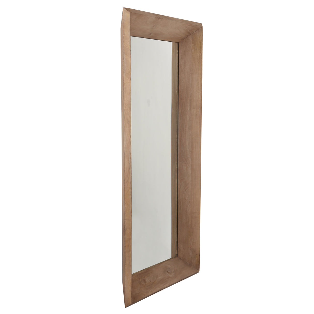 Wandspiegel aus Mangoholz mit rechteckiger Form, Natur-Finish, L – Nicka | PTMD