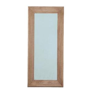 Wandspiegel aus Mangoholz mit rechteckiger Form, Natur-Finish, L – Nicka | PTMD