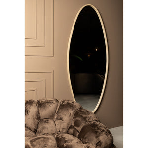 Spiegel – Schlichtes Design, Ovale Form, Stahl Material, Sand, L – Serine | PTMD
