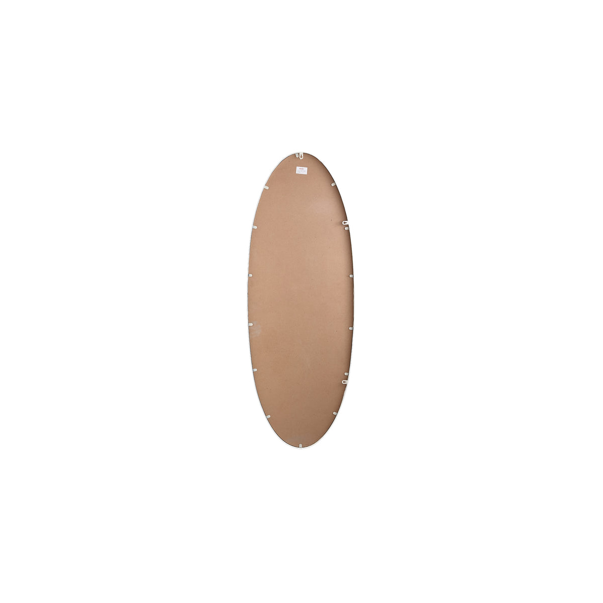 Wall Mirror - Steel Metal & MDF Wood, Oval Shape, Semi-Handmade, White, S – Serine | PTMD