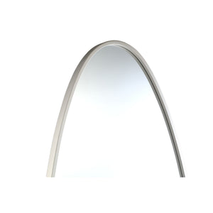 Spiegel – Schlichtes Design, Ovale Form, Stahl Material, Weiß, L – Serine | PTMD
