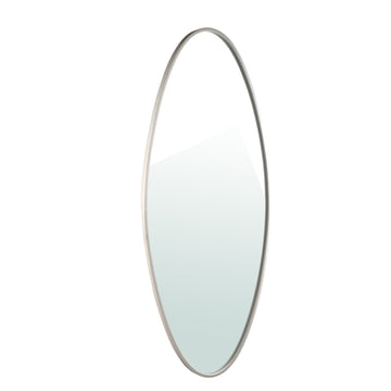 Spiegel – Schlichtes Design, Ovale Form, Stahl Material, Weiß, L – Serine | PTMD