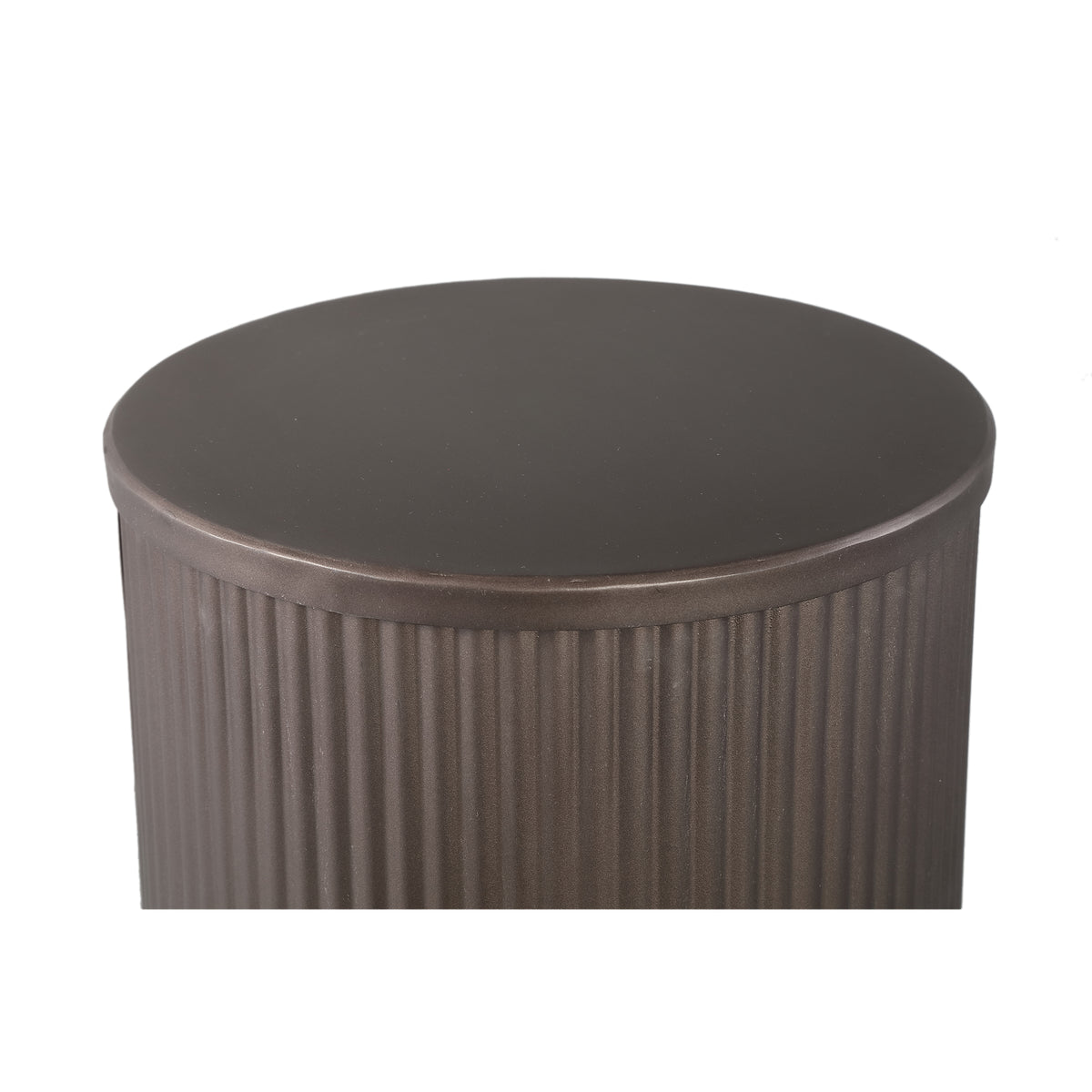 Column - steel, ribbed surface, dark grey, semi-handmade – Midda | PTMD