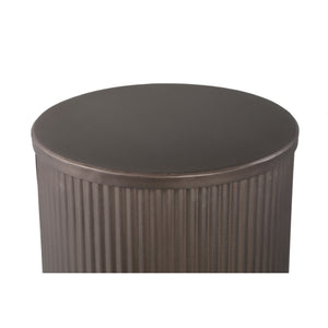 Column - steel, ribbed surface, dark grey, semi-handmade – Midda | PTMD