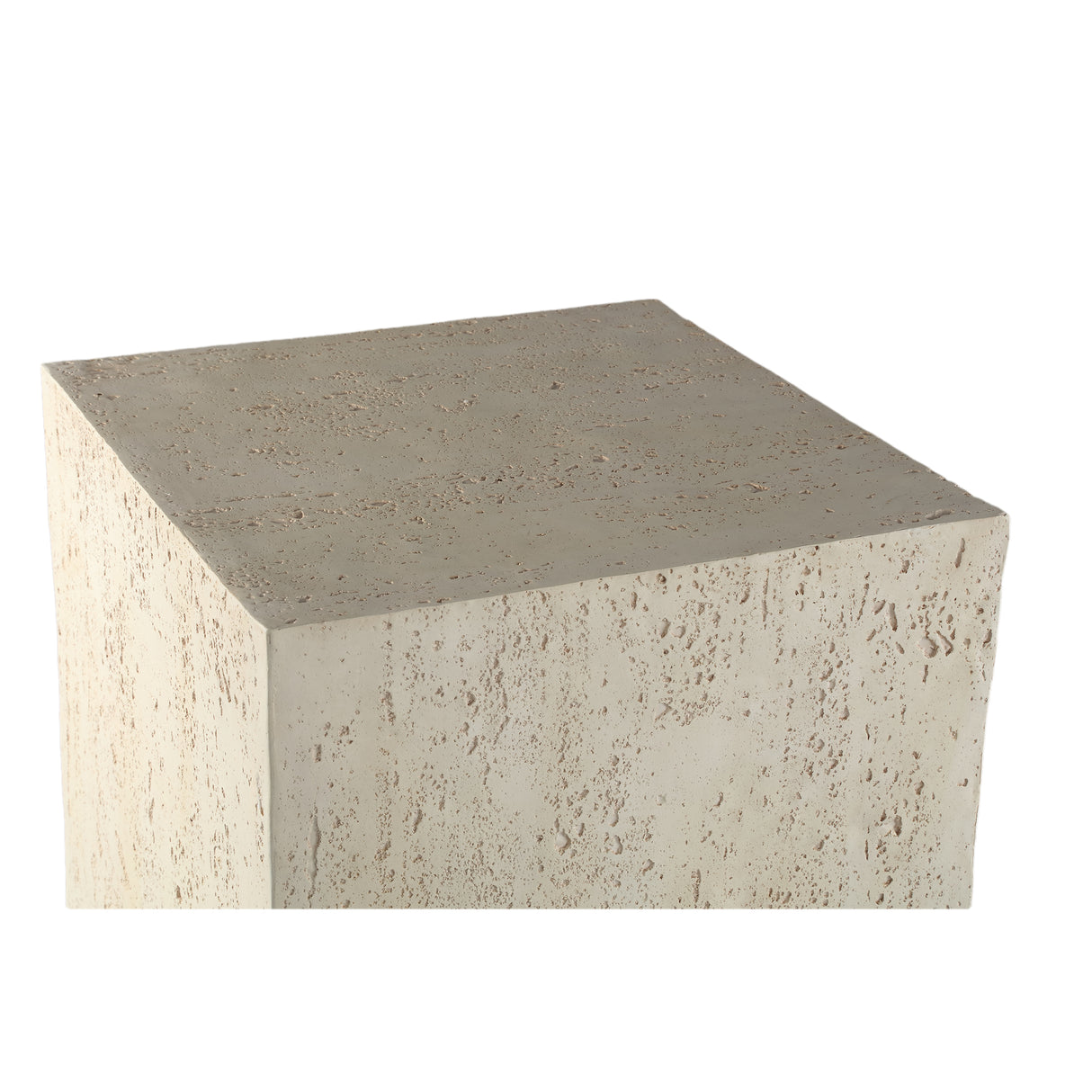 Side Table - Rectangular, Semi-Handmade, Cream Finish – Chandar | PTMD