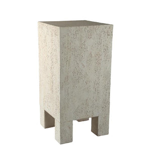 Side Table - Rectangular, Semi-Handmade, Cream Finish – Chandar | PTMD