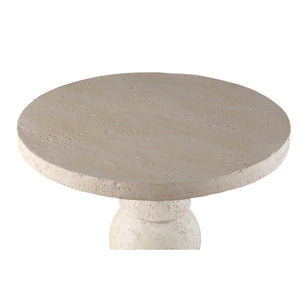 Side table round, classic design, cream finish - Muza | PTMD