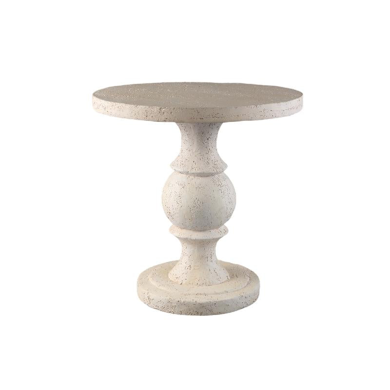 Side table round, classic design, cream finish - Muza | PTMD