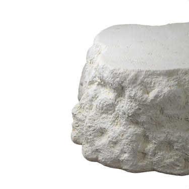 Couchtisch mit Steinoptik, Mineral-Verbundwerkstoff, weißem Finish – Haride | PTMD