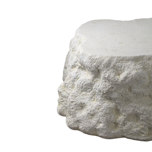 Couchtisch mit Steinoptik, Mineral-Verbundwerkstoff, weißem Finish – Haride | PTMD