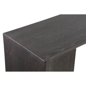 Side Table – MDF, Rectangular, Asymmetrical Design, Black – Arivo | PTMD