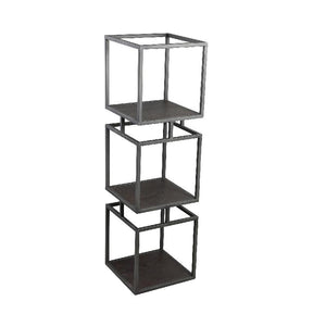 Schrank – Eisen/MDF, offenes Würfel-Design, schwarz, Accent Cabinet, M – Nanci | PTMD