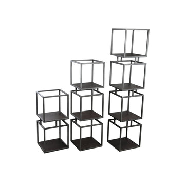 Schrank – Eisen/MDF, offenes Würfel-Design, schwarz, Accent Cabinet, S – Nanci | PTMD