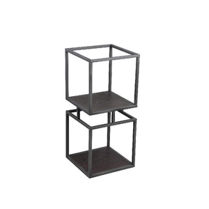 Schrank – Eisen/MDF, offenes Würfel-Design, schwarz, Accent Cabinet, S – Nanci | PTMD