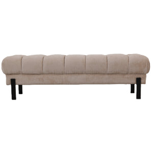 Sitzbank – beige Oberfläche, Stoff Bezug, gepolsterte Sitzfläche – Melbourne | PTMD