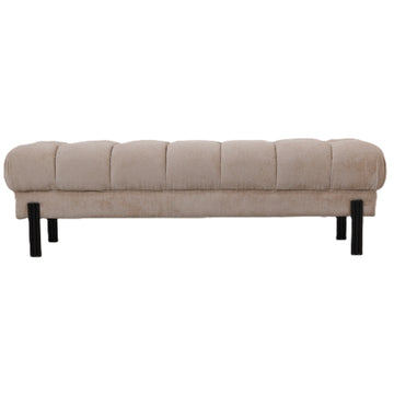 Sitzbank – beige Oberfläche, Stoff Bezug, gepolsterte Sitzfläche – Melbourne | PTMD