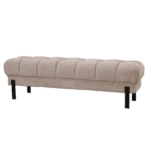 Sitzbank – beige Oberfläche, Stoff Bezug, gepolsterte Sitzfläche – Melbourne | PTMD