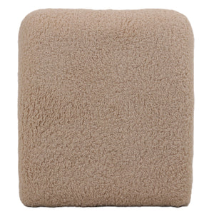 Armchair - Teddy Fabric Upholstery, Beige Surface, Padded Seat - Oslo | PTMD