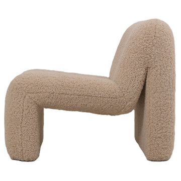 Sessel – Teddy Stoffbezug, Beige Oberfläche, Gepolsterte Sitzfläche – Oslo | PTMD