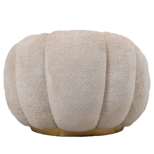 Sessel – Euphoria Stoffbezug, Creme Oberfläche, Gold Metallgestell – Daisy | PTMD