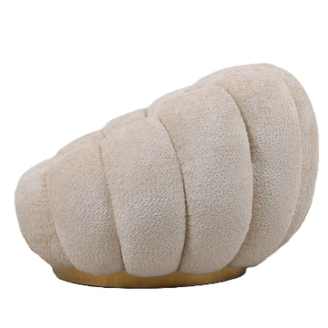Sessel – Euphoria Stoff, Goldfarbener Sockel - Daisy | PTMD